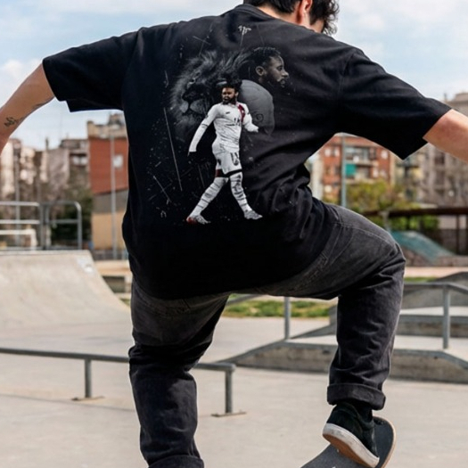 Camiseta Futebol Neymar Oversized Estampa Grande Costas Streetwear