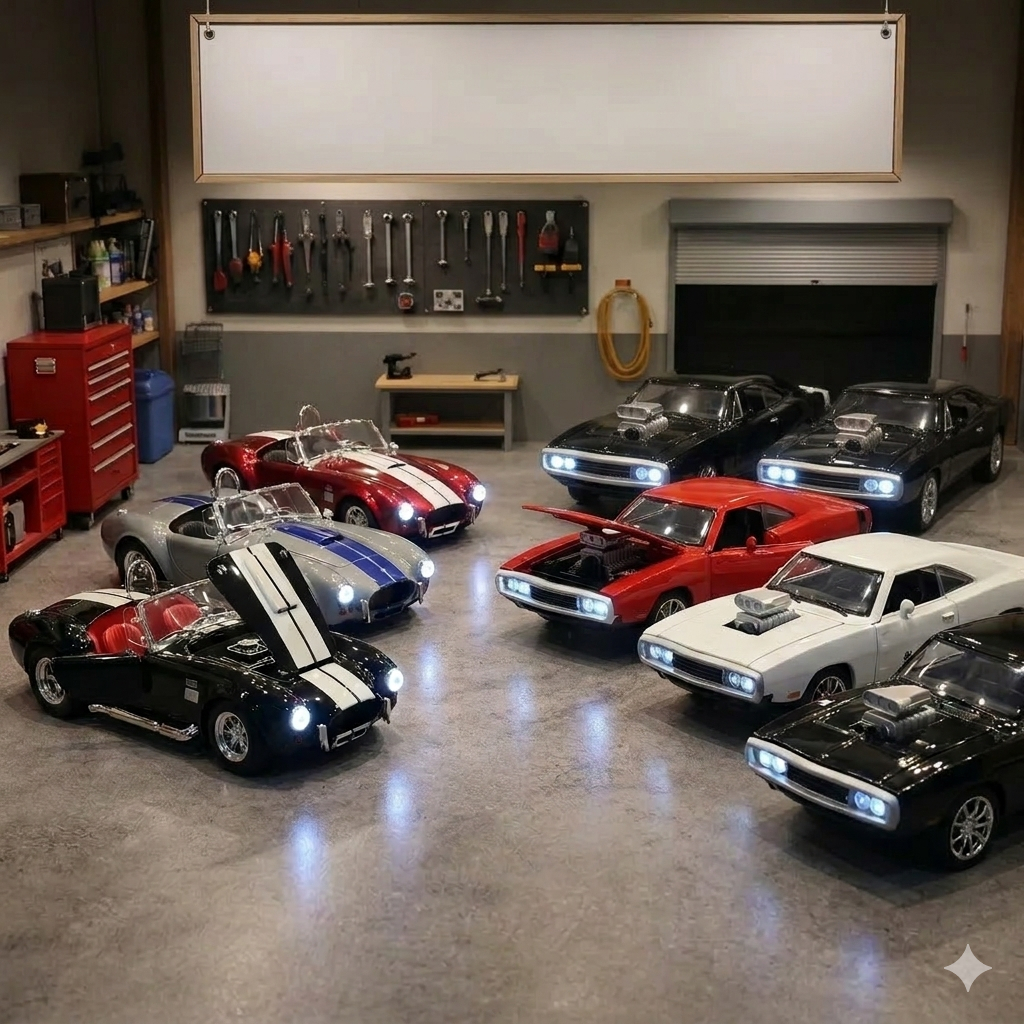 Miniaturas Carros 1/24 Metal com Som e Luz  Modelos Variados Portas Abertas Alta Qualidade