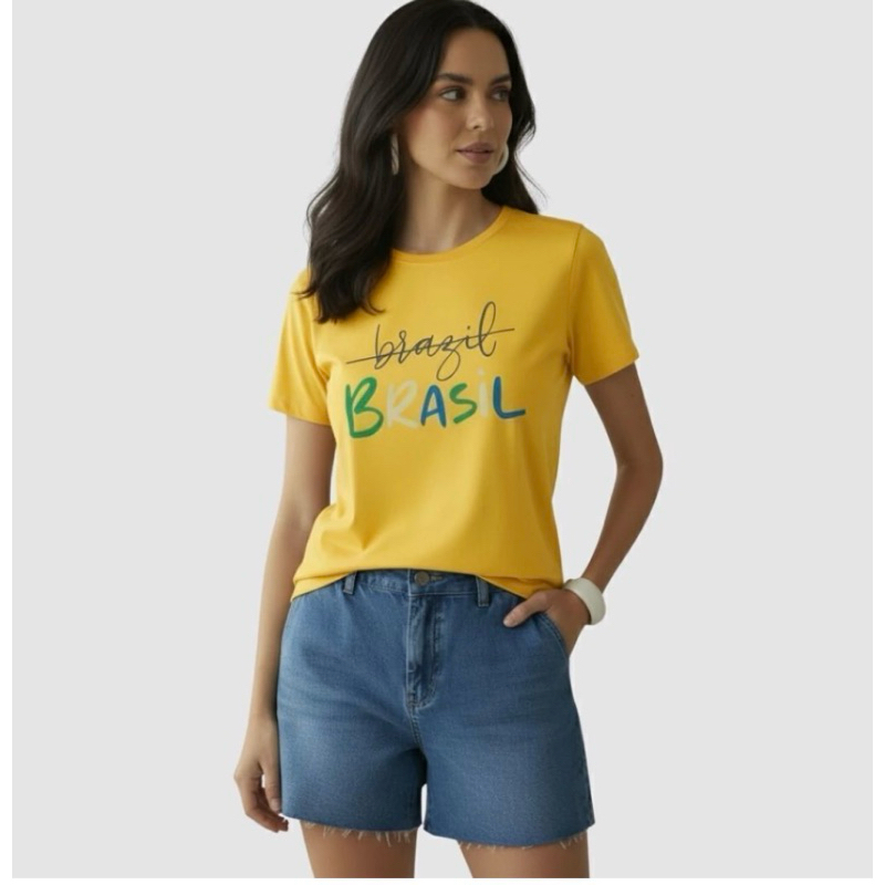 Camiseta Seleção Brasileira 100% Algodão