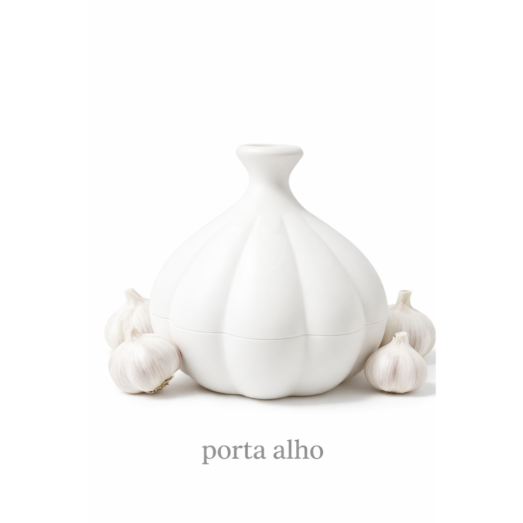 Porta-Alho Decorativo – Pote de Temperos Moderno para Cozinha Organizada