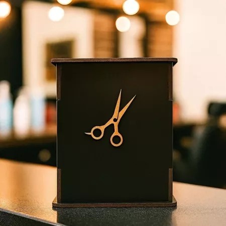 Suporte para Tesouras em MDF Barbearia Barber Profissional