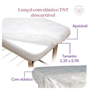 Lençol Descartável TNT Branco Maca 2,20x0,90 Com Elástico Soft em Oferta na Shopee