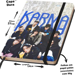 Caderno Sketchbook Ou Anotações Karma Stray Kids 21x14cm