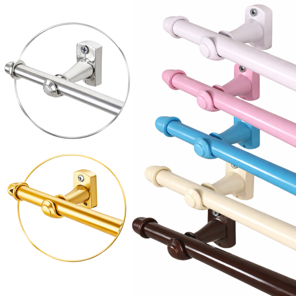 Varão Bastão Cortina Simples 3,00 metros 19mm Quarto Sala Pronto p/ Instalar Tubo Barra Suporte em Oferta na Shopee