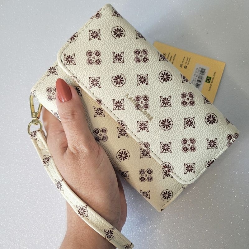 Carteira Feminina Lace Lore Monograma Cabe RG 8 Espaços para Cartões Estilo Sofisticado Elegante em Oferta na Shopee