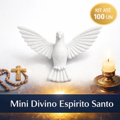 Kit até 100 Unid Mini Divino Espírito Santo Lembrancinha Batizado, Festa Crisma, Comunhão, Casamento