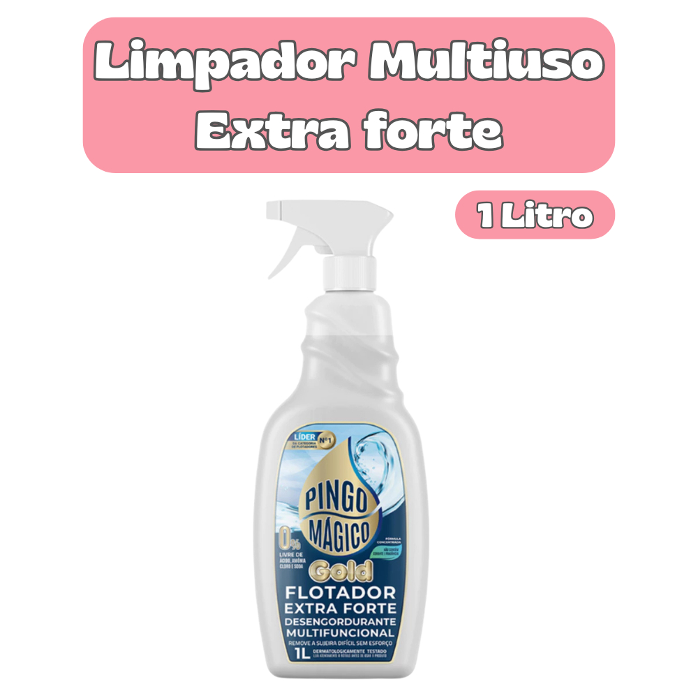 Pingo Mágico Gold 1L - Flotador Extra Forte Limpeza Pesada Multifuncional Original em Oferta na Shopee