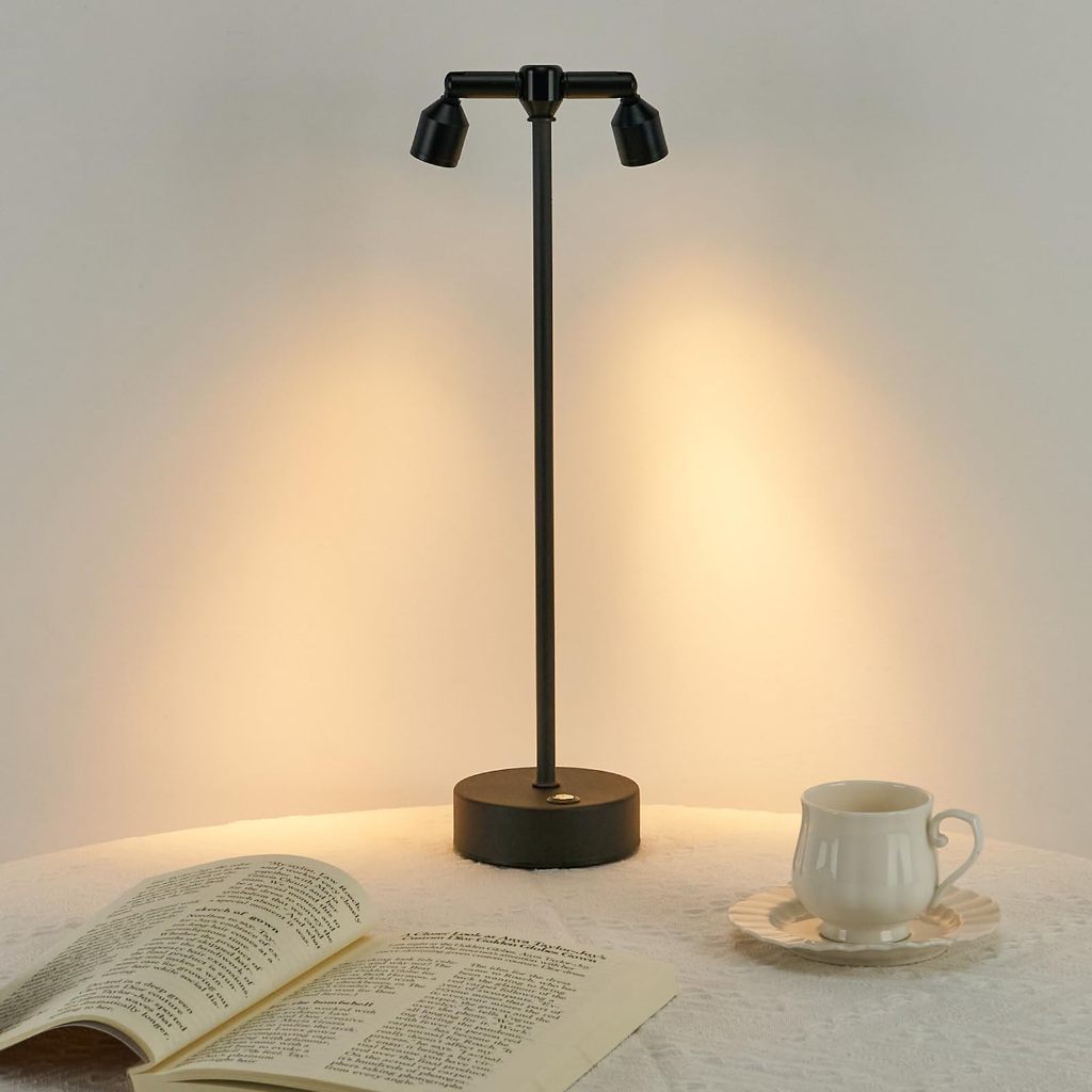 Luminária de Mesa Touch LED Recarregável Sem Fio - Candeeiro Dimerizável em Alumínio
