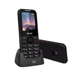 Celular Multi P9225 Vita Preto 64GB 3GB RAM 4G Com Base Recarregável