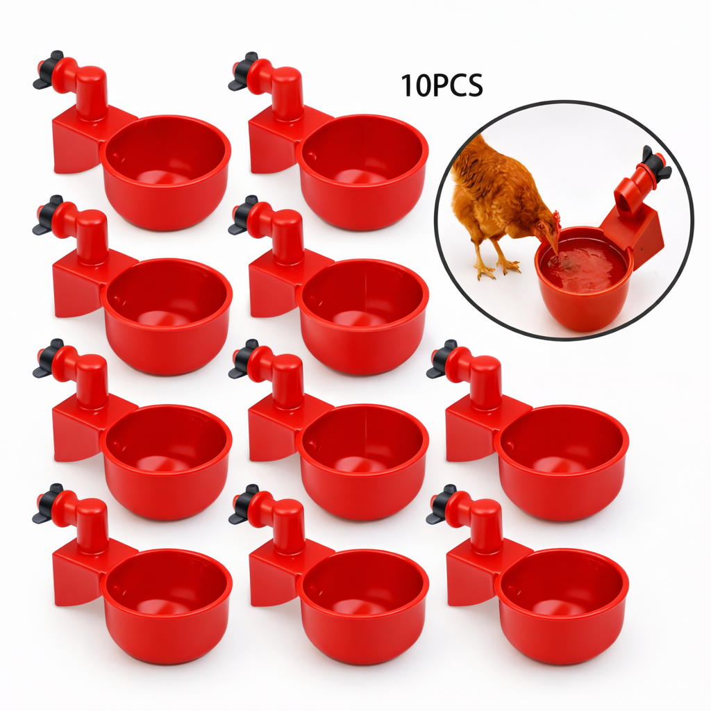 10 Bebedouros Automáticos Aves Galinha Codorna