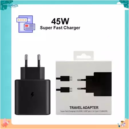 KIT Cabo Carregador Original 45W Carregamento Super Rapidoturbo Tipo C + Cabo USB-C