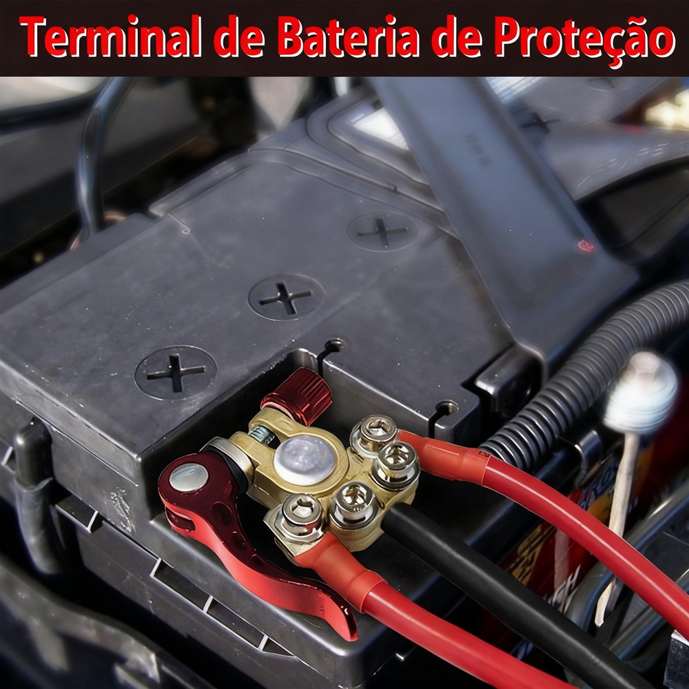 Kit Com 2 Conectores - 12/24v  Automotivo Bateria Terminal Cabo Braçadeira de Liberação Rápida Carro em Oferta na Shopee