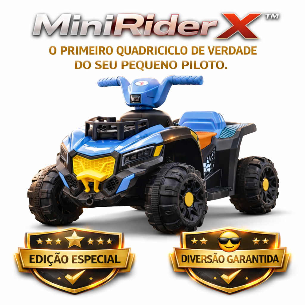 Quadriciclo Infantil Elétrico 6V MiniRider X Carro Elétrico Criança Presente Menino Menina