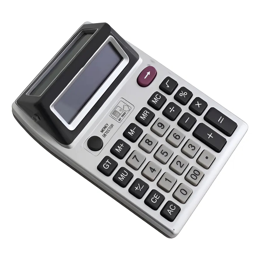 Calculadora De Mesa Duplo Visor Com Detector Notas Falsas Uv