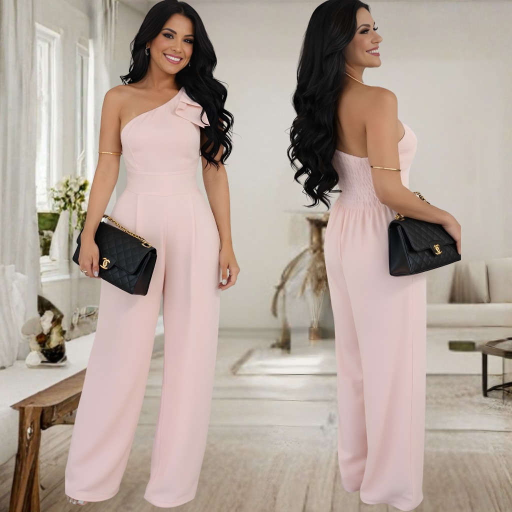 Macacão Feminino Pantalona com Laço | Modelo Elegante Tendência e Ajuste Perfeito