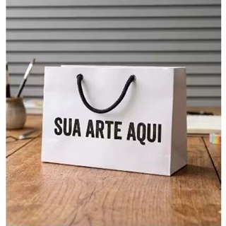 Sacolinhas para loja personalizada com logo, Casamento, noivado, formatura| 21x16x6|MONTADAS| papel  fotográfico em Oferta na Shopee