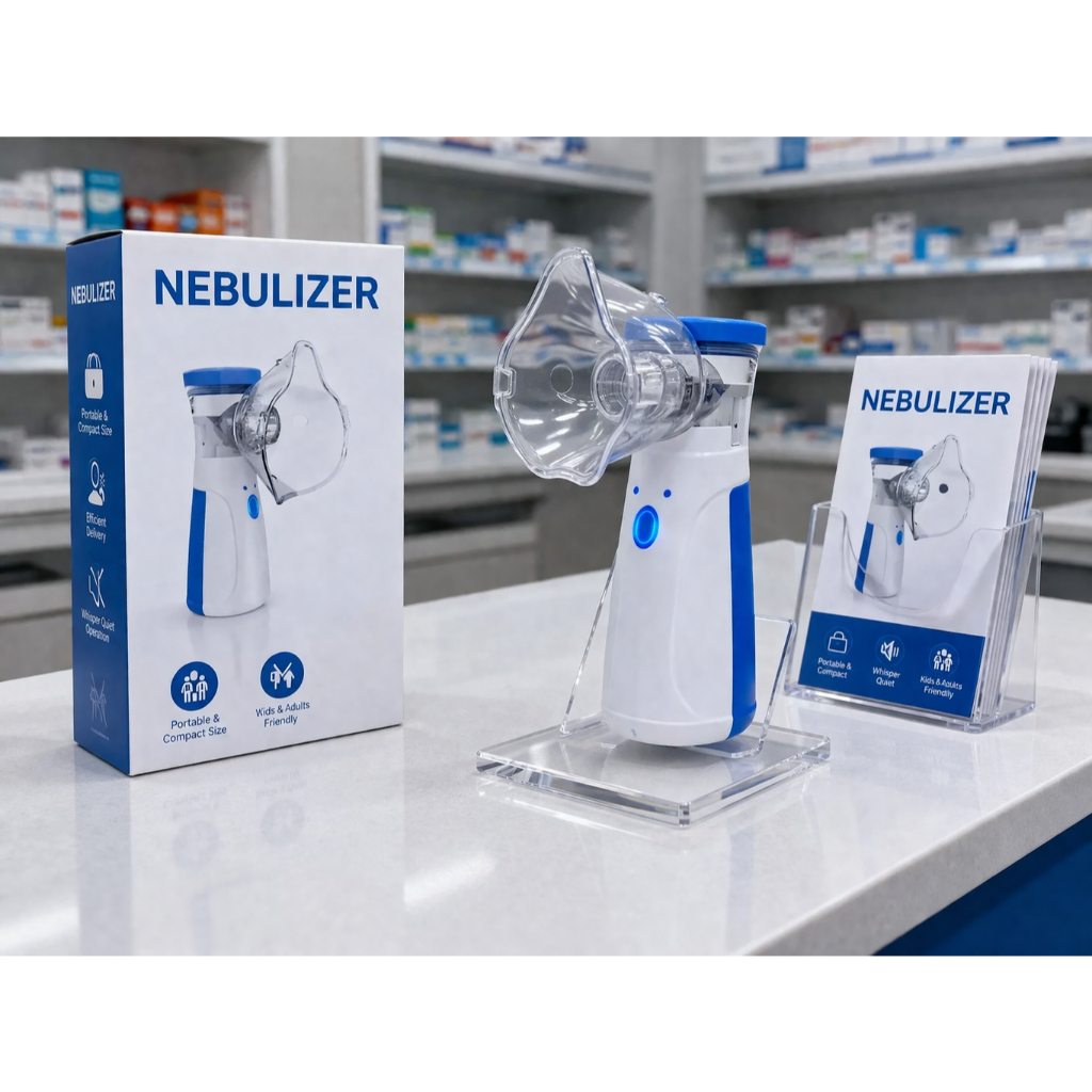 Nebulizador Portátil Mini Inalador Silencioso Ultra-sônico Automático para Adultos e Crianças