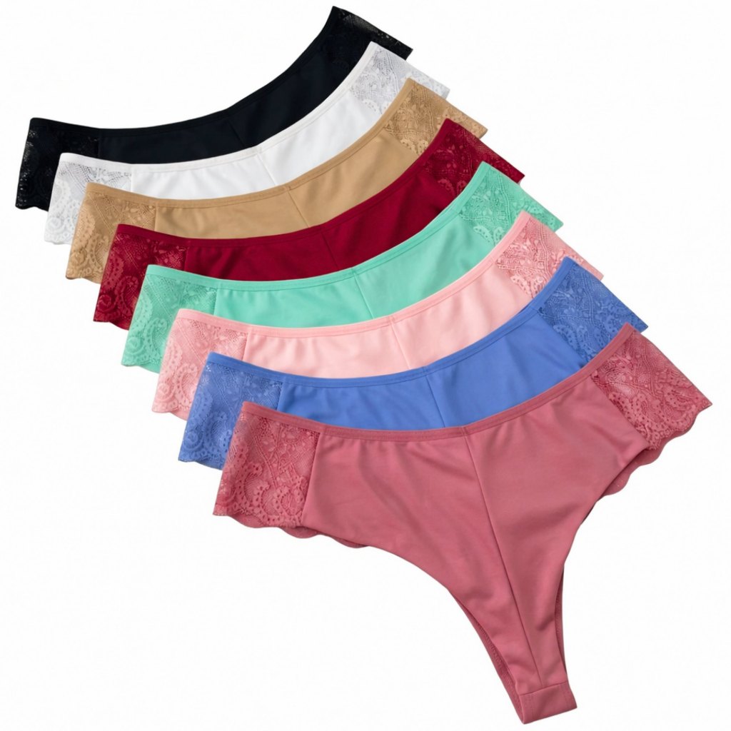 Kit Calcinha Fio Duplo Renda Lateral Premium Não Marca Empina Bumbum em Oferta na Shopee