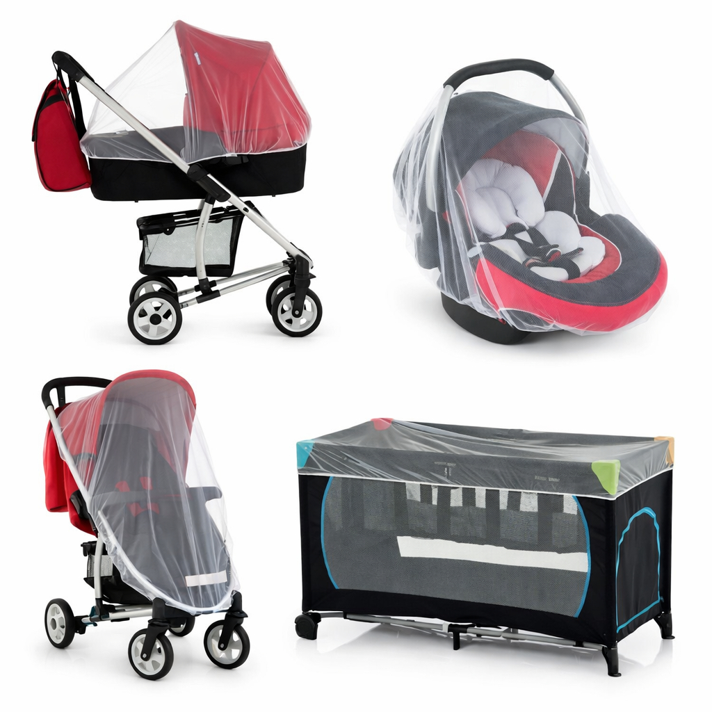 Mosquiteiro Universal para Carrinho e Bebê Conforto - Ajuste Universal e Proteção Eficiente