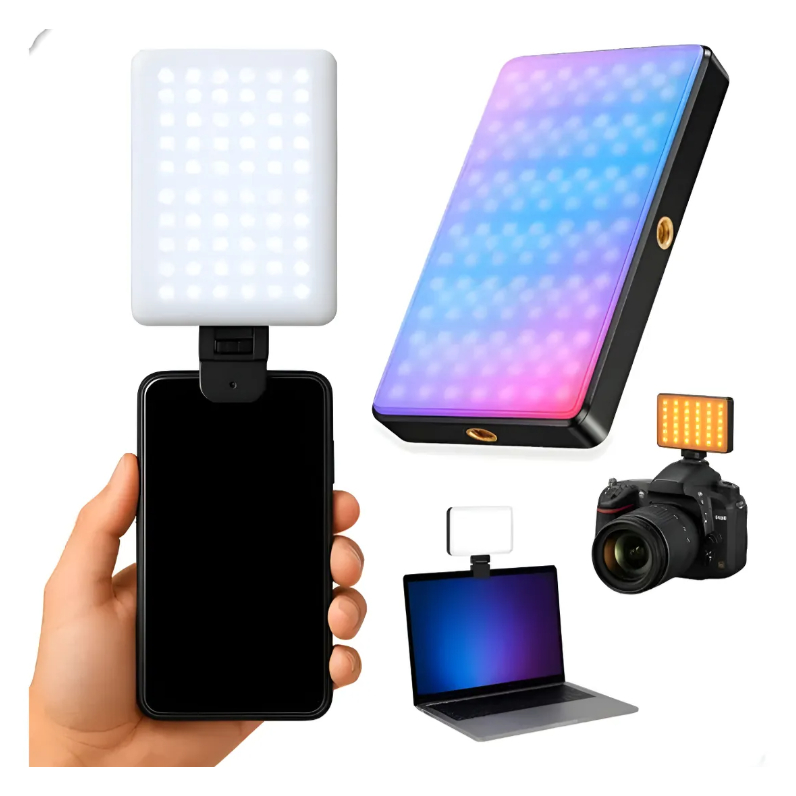 Ring Light Rgb Mini Luz De Led Portátil P/ Gravação E Selfie