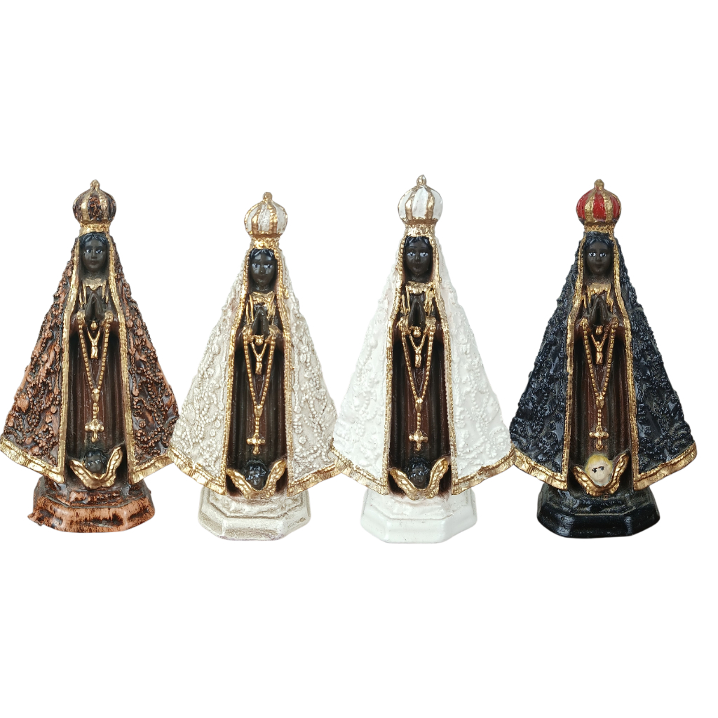 Nossa Senhora Aparecida Italiana 15 cm Gesso Imagem Católica Decoração Religiosa Presente Fé Alta Qualidade