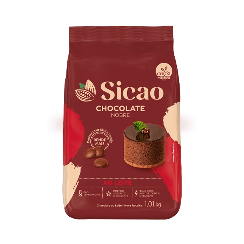 Gotas de Chocolate Ao Leite Gold 1,01kg - Sicao