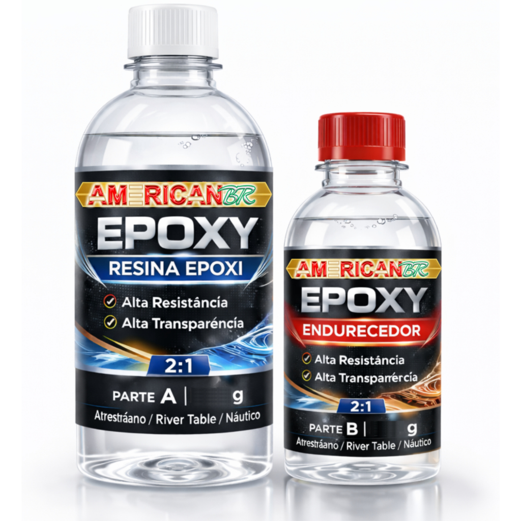 Resina Epoxi Baixa Viscosidade Kit 500g (a+b) Artesanato Transparente Cura Rápida Auto Nivelante Artesanal Profissional