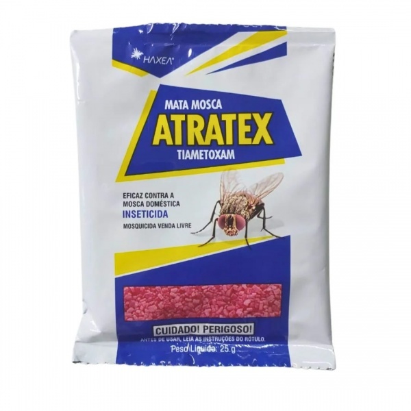 Kit com 6 Mosquicida Atratex Haxea Atrativo Sache Mata Mosca Granulado 25g
