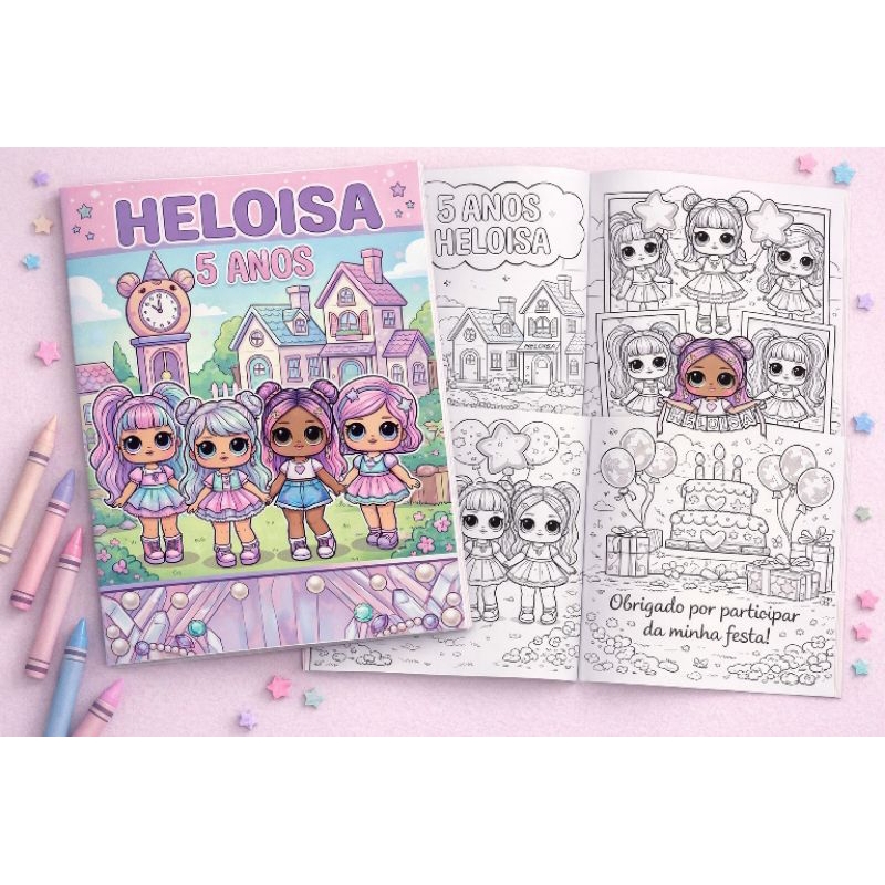 Kit Colorir Personalizado Infantil com Nome e Idade | Lembrancinha de Aniversário | Livro para Colorir + Atividades em Oferta na Shopee