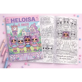 Kit Colorir Personalizado Infantil com Nome e Idade | Lembrancinha de Aniversário | Livro para Colorir + Atividades em Oferta na Shopee