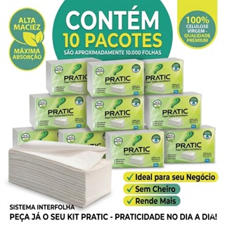 Papel Toalha Interfolha 100% Celulose Branco Luxo Banheiro Kit 10.000 Folhas em Oferta na Shopee