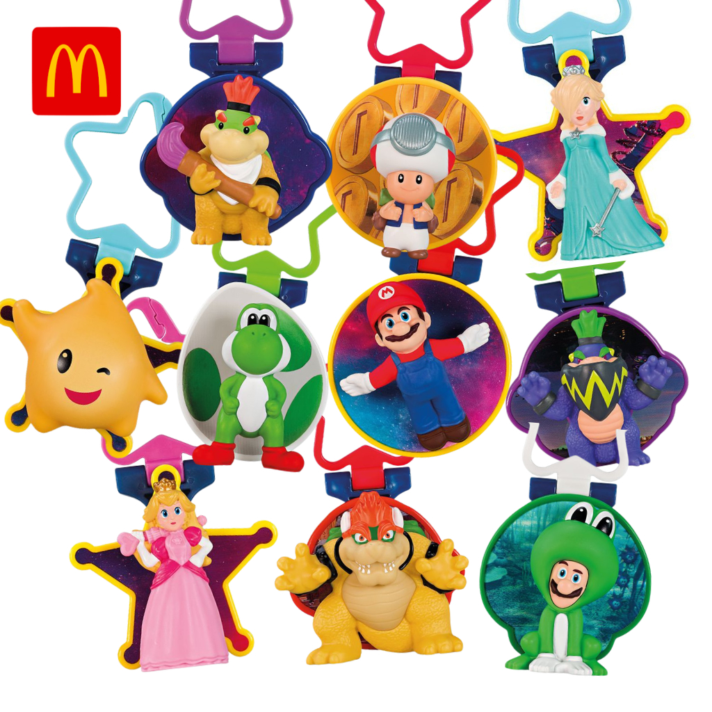 Coleção Mario Galaxy McDonald's  2026 Lacrados McLanche