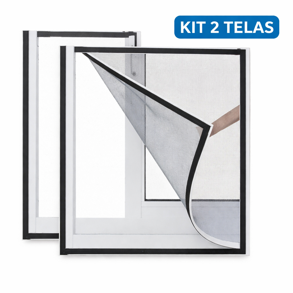 Kit 2, 3, 5 e 10 Tela Rede Mosquiteira Janela Fácil Instalação