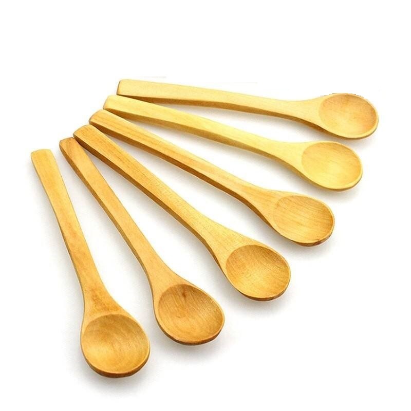 Conjunto 6 Mini Colheres de Bambu 12,5cm