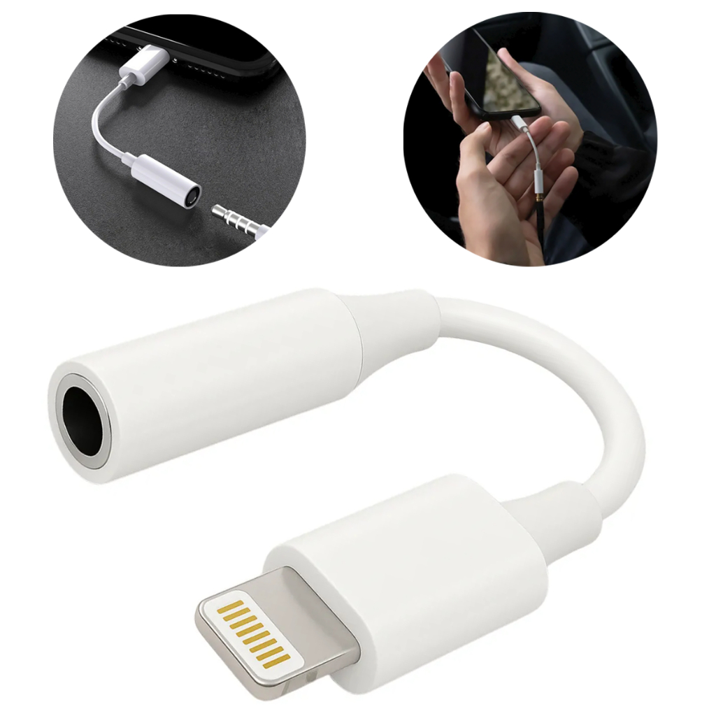 Cabo Adaptador P2 para Lightning iPhone Áudio de Alta Qualidade