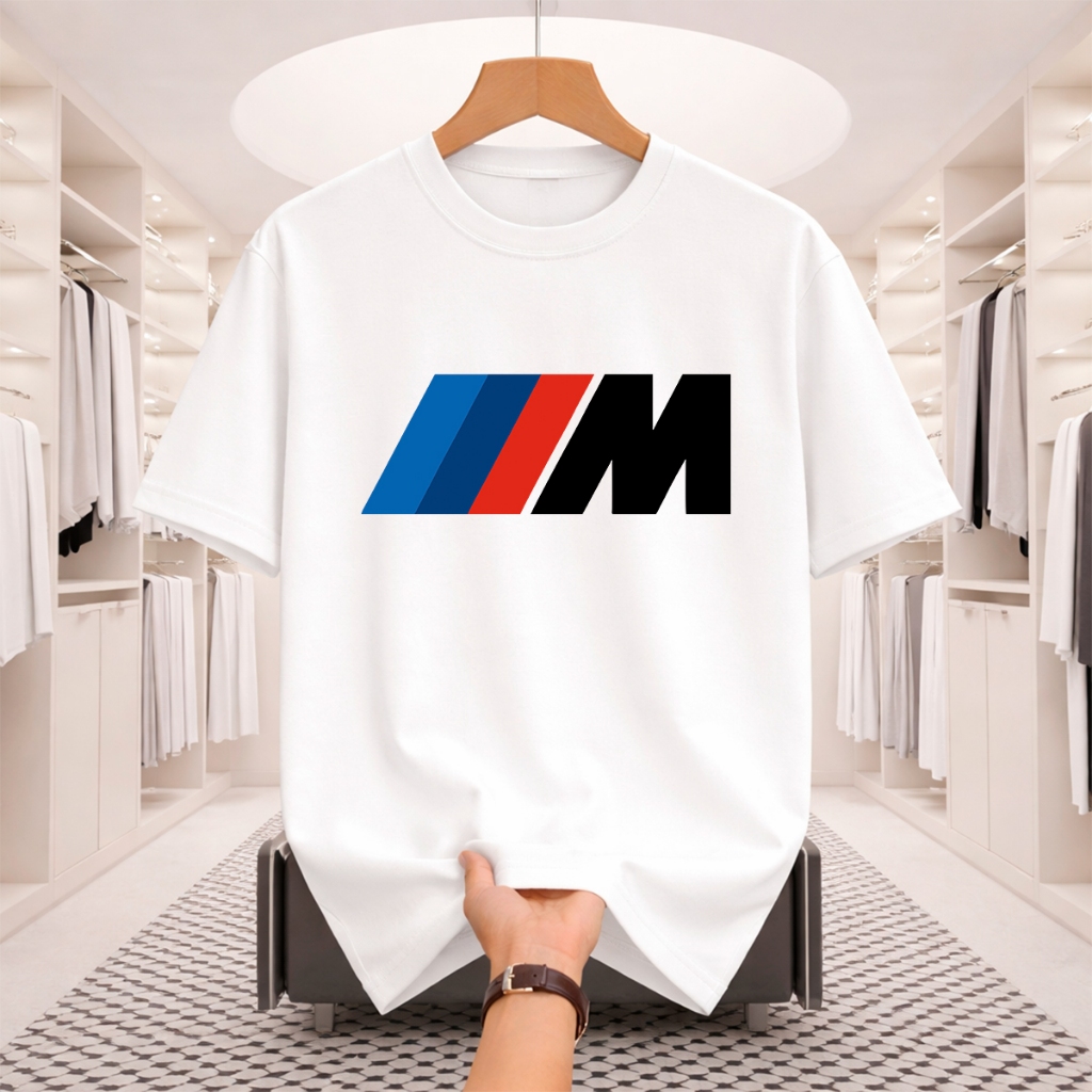 Camiseta Masculina Esportiva Estampa Estilo Motorsport Logo M Casual 100% Algodão Confortável