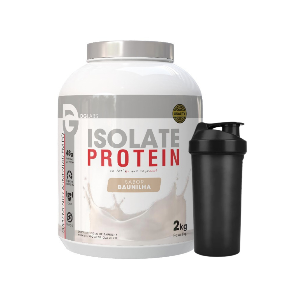 Kit Isolate Protein (Whey Protein Isolate) 2kg + Coqueteleira 600 ml - DG Labs