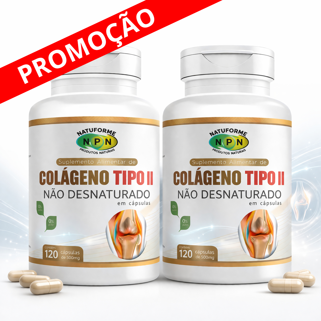 Colágeno Tipo 2 Não Desnaturado ORIGINAL 120 Cápsulas Artrite Cartilagem Articulações - KIT 02 POTES em Oferta na Shopee