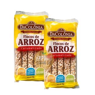 2 Flocos de Arroz Caramelizado 100g Cada - DaColônia em Oferta na Shopee