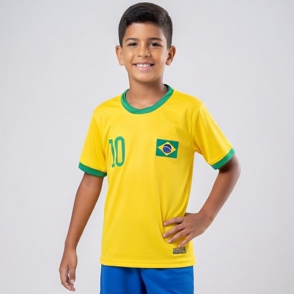 Camiseta do Brasil Masculino Infantil
