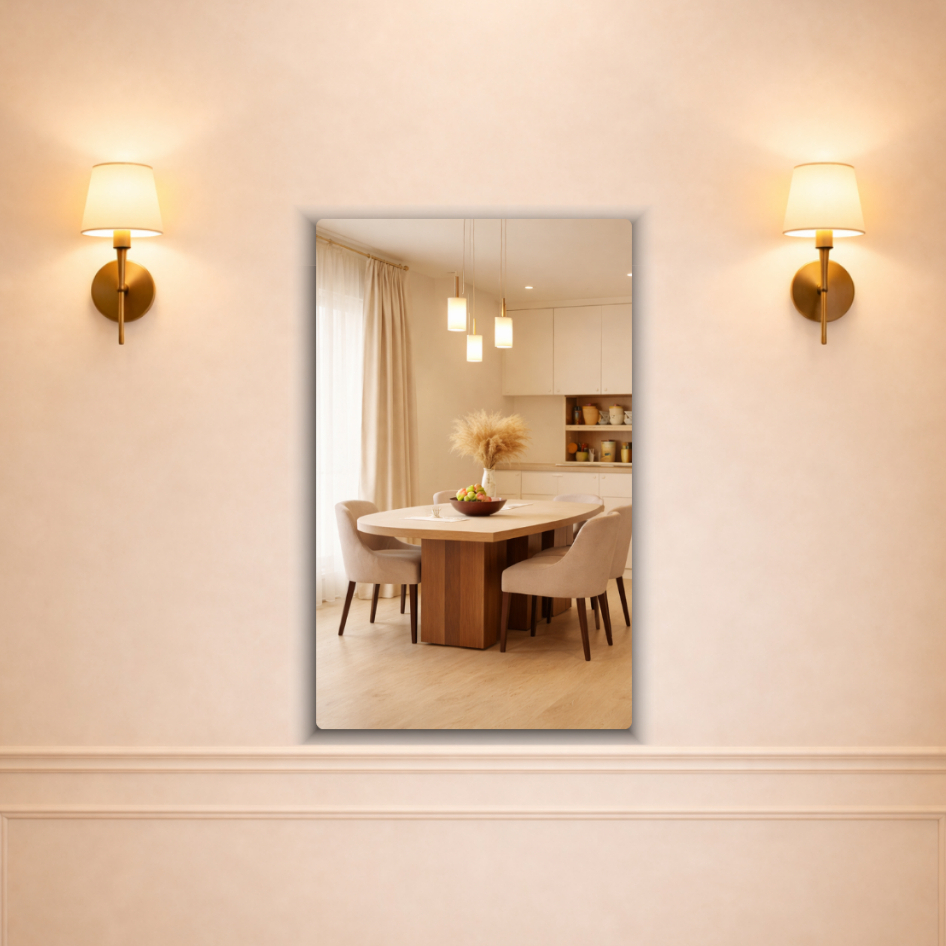 Espelho Retangular Decoração 40cm 60cm Grande Com Suporte