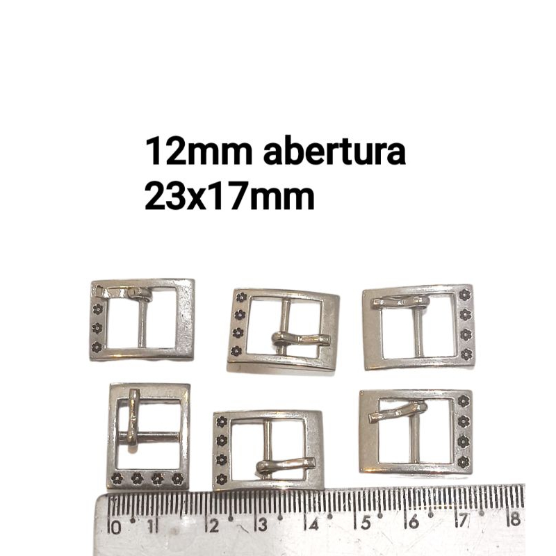 Fivela retangular metal 10 unidades