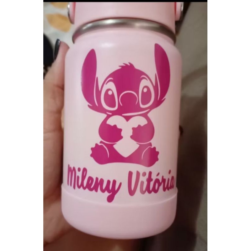 Adesivos para seu copo- desenho + nome + coração em Oferta na Shopee
