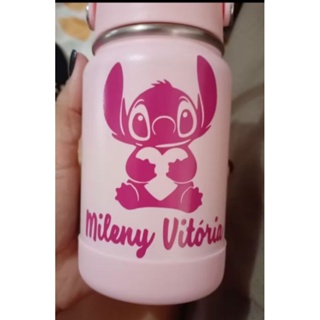 Adesivos para seu copo- desenho + nome + coração em Oferta na Shopee