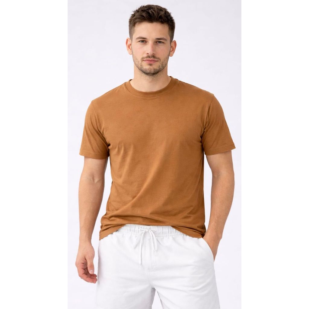 CAMISA MASCULINA + CAMISA COR CASTANHO + CAMISA BASICA + CAMISA PARA TRABALHO + CAMISA 100% ALGODÃO.
