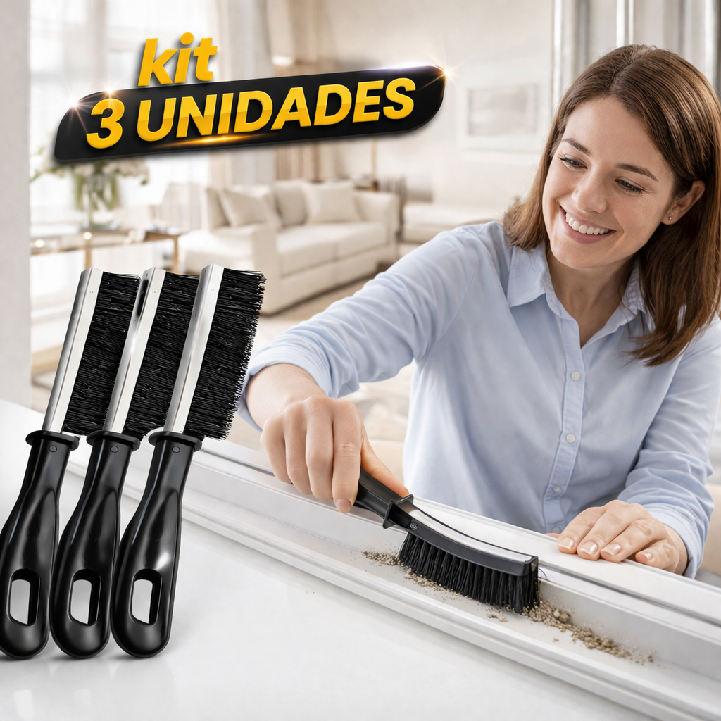 Escova de Limpeza Escovinha Limpa Canto Para Banheiro Janela Trilhos Azulejo Cozinha Multiuso em Oferta na Shopee