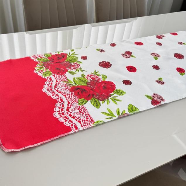 Kit 6 Caminhos de Mesa Estampados Tecido Oxford 1.45x0.45  Estampas Aleatórias Elegância e Qualidade