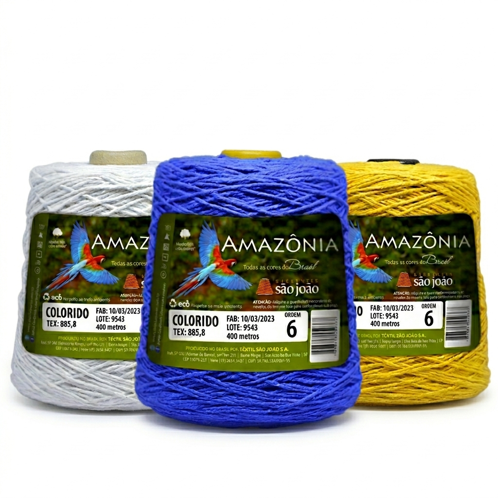 Barbante Amazônia Fio N°6 400 Metros 400 Gramas  São João em Oferta na Shopee