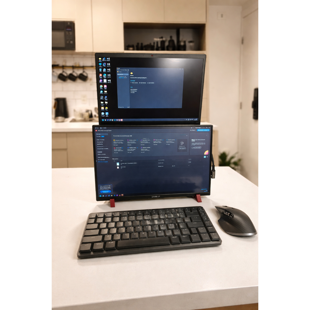 Suporte Para Segunda Tela Notebook Para Teclado Externo - Home office organizador