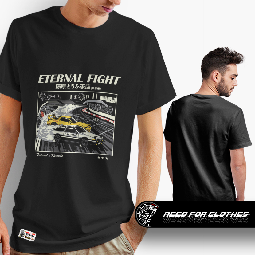 Camiseta Toyota AE86 Trueno vs Mazda RX7 FD Drift JDM Initial D Touge Racing